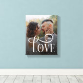 Modern Love Custom Wedding Photo Couples Monogram Leinwanddruck (Insitu (Holzboden))
