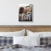 Modern Love Custom Wedding Photo Couples Monogram Leinwanddruck (Insitu (Schlafzimmer))
