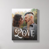 Modern Love Custom Wedding Photo Couples Monogram Leinwanddruck (Vorderseite)