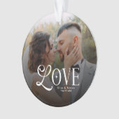 Modern Love Custom Wedding Photo Couples Monogram Ornament (Vorderseite)