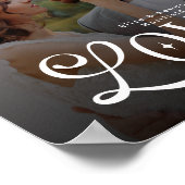 Modern Love Custom Wedding Photo Couples Monogram Poster (Ecke)