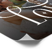 Modern Love Custom Wedding Photo Couples Monogram Poster (Ecke)