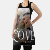 Modern Love Custom Wedding Photo Couples Monogram Schürze (InSitu)