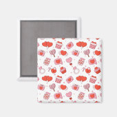 Modern Love Design Happy Valentine’s Day Red Heart Magnet (Vorderseite/Rückseite)