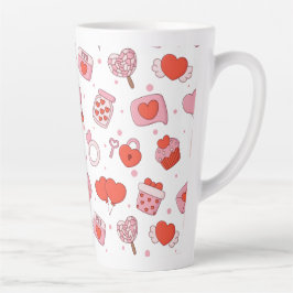 Modern Love Design Happy Valentine’s Day Red Heart Milchtasse