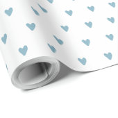 Modern Love Heart Baby Blue Watercolor Geschenkpapier (Rolleneckpunkt)