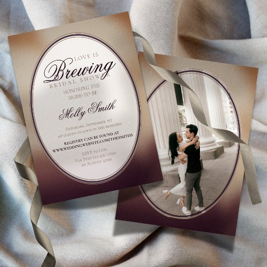 Modern Love is Brewing Coffee Bridal Shower Einladung