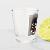 Modern Love Mr & Mrs Custom Wedding Photo Couples Schnapsglas (Links)