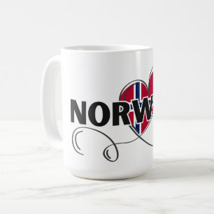 Modern Love Norwegen Flagge Skandinavien Souvenir Kaffeetasse
