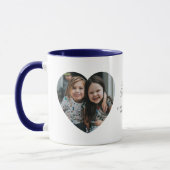 Modern "Love you Daddy/Dad" 2 Heart-Shaped Photos Tasse (Links)