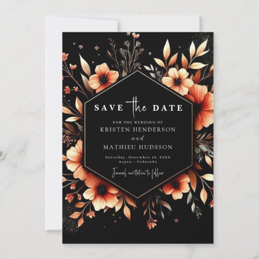 Modern Lovely Terracotta Wedding Save The Date (Vorderseite)