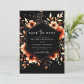 Modern Lovely Terracotta Wedding Save The Date (Stehend Vorderseite)