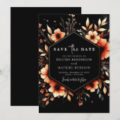 Modern Lovely Terracotta Wedding Save The Date (Vorne/Hinten)