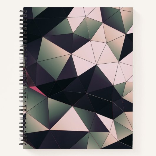 Modern Low-Poly Bullet Journal / Lined Notebook Notizblock (Vorderseite)