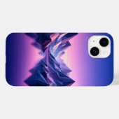 Modern Low Poly Mountain Phone Case - Geometric  (Rückseite (Horizontal))