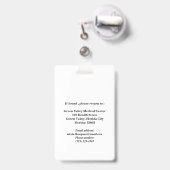 Modern LPN Badge Ausweis (Rückseite mit Ausziehbar)