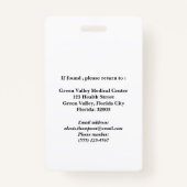 Modern LPN Badge Ausweis (Rückseite)