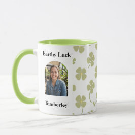 Modern Lucky Charm Muted Green Horseshoe Tasse
