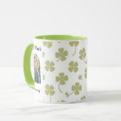 Modern Lucky Charm Muted Green Horseshoe Tasse (Vorderseite Links)