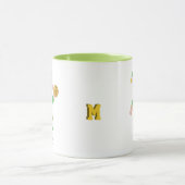 Modern Lucky Elf with Calligraphy & Monogram Tasse (Zentrum)