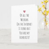 Modern, lustig, von allen komischen Valentinstag Karte (Gelbe Blume)