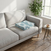 Modern, lustige Pastell-Jay-Blau und Grau Daisy Fl Fleecedecke