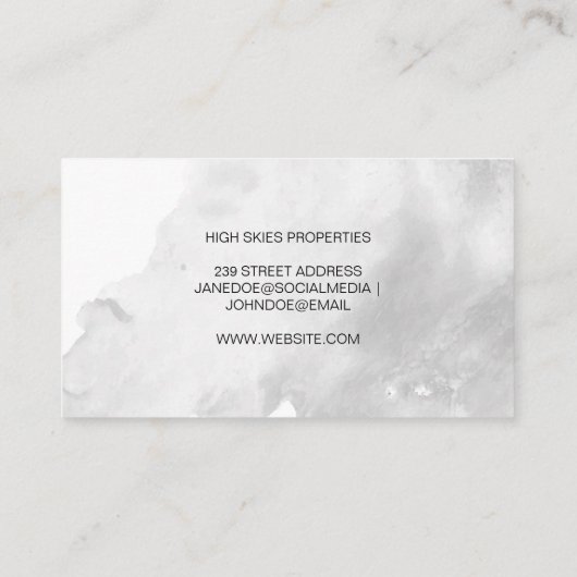 Modern Lux Real Anwesen Property Logo Visitenkarte (Rückseite)