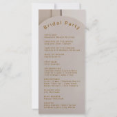 Modern Luxe Arch Wedding Program | Neutral Beige  (Rückseite)