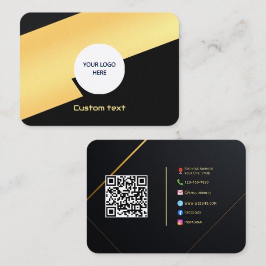 Modern Luxe Calling Card - Benutzerdefiniertes Log Visitenkarte (Vorne/Hinten)