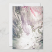 MODERN LUXE LILAC MARBLE GEBURTSTAG EINLADUNG (Rückseite)