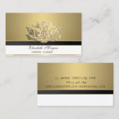 Modern Luxe Lotus Elegante Visitenkarte (Vorne/Hinten)