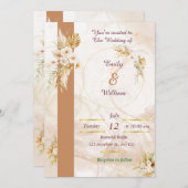 Modern Luxe Wedding Invitation Einladung (Vorne/Hinten)