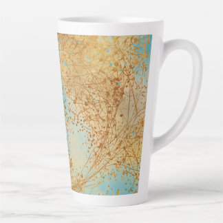 Modern, Luxury Abstract Gold Turquoise Pattern Milchtasse