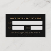 Modern Luxury Black Golden Paw Pet Care Terminkarte (Vorderseite)