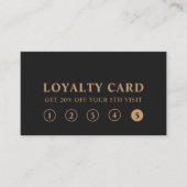 Modern Luxury Charcoal Gold Pet Paw Loyalty Card Visitenkarte (Vorderseite)