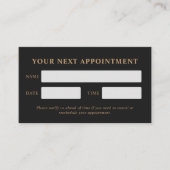 Modern Luxury Charcoal Golden Paw Pet Care Terminkarte (Vorderseite)