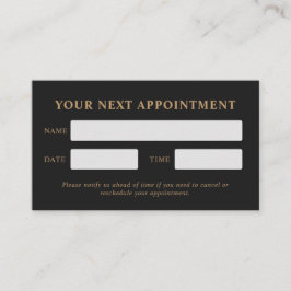 Modern Luxury Charcoal Golden Paw Pet Care Terminkarte