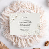 Modern Luxury Elegant Floral Wedding RSVP Karte