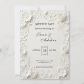 Modern Luxury Floral Wedding Save the Date (Vorderseite)