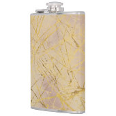 Modern, Luxury, Gold , Rose Gold, Abstract Pattern Flachmann (Links)