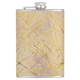 Modern, Luxury, Gold , Rose Gold, Abstract Pattern Flachmann