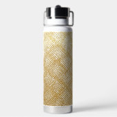 Modern, Luxury, Golden Grid Pattern Trinkflasche (Hinten)