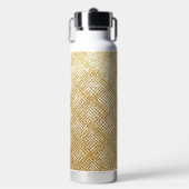 Modern, Luxury, Golden Grid Pattern Trinkflasche (Vorderseite)