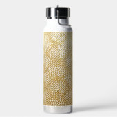Modern, Luxury, Golden Grid Pattern Trinkflasche (Links)