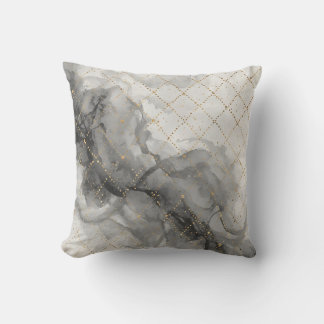 Modern,Luxury ,Grey Gold Abstract Kissen