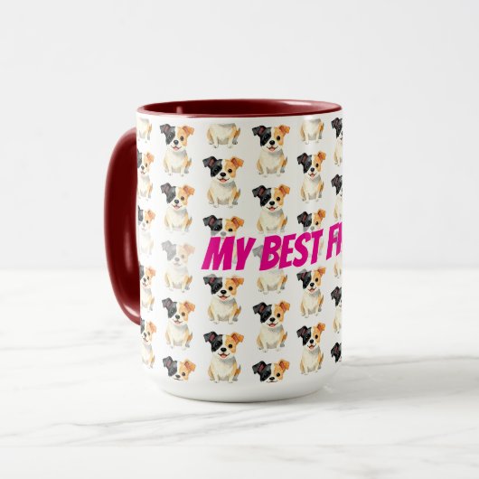 Modern Luxury Grooming Dog Personalized Collection Tasse (Vorderseite Links)