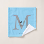 Modern Luxury Monogram Colour Match Badhandtuch Set (Waschlappen)
