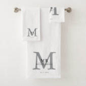 Modern Luxury Monogram Colour Match Badhandtuch Set (Insitu)