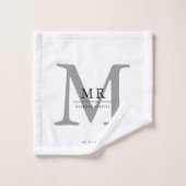 Modern Luxury Monogram Colour Match Badhandtuch Set (Waschlappen)