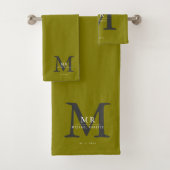 Modern Luxury Monogram Colour Match  Badhandtuch Set (Insitu)